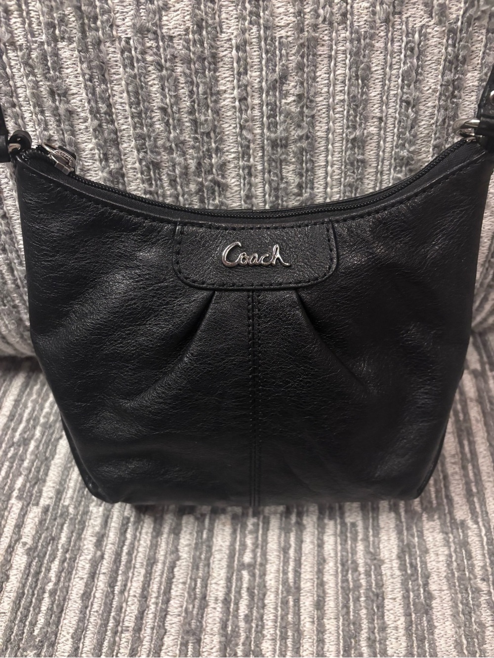 Coach Ashley Black Leather Hobo Shoulder Bag